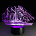 Creative 3D Sailboat Lamp – Perfect Gift for Her